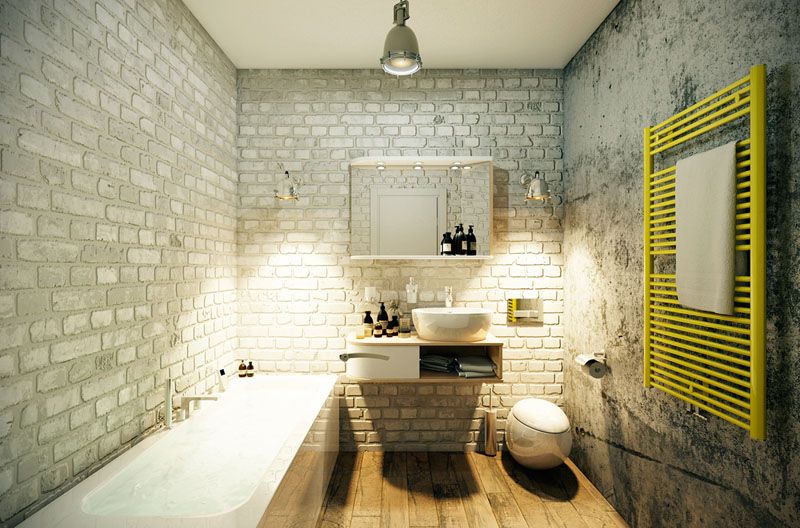 Більшість дизайнерів воліють використовувати «лофт» при оформленні ванної через те, що він не вимагає великих матеріальних і фінансових витрат