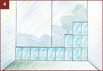 Якщо ширина плитки не кратна ширині стіни, можливі два варіанти проведення робіт:   1